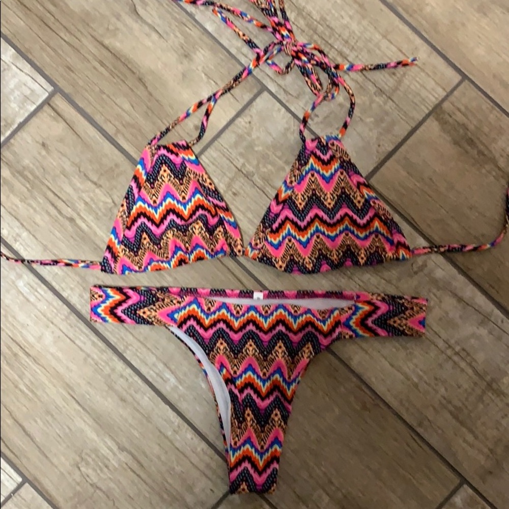 Colorful cheeky bikini